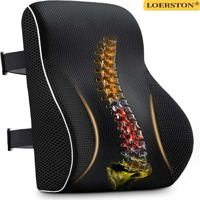 1pc antiscivolo supporto lombare cuscino memory foam alleviare il mal di schiena seggiolino auto cuscino in vita morbido e confortevole per l'ufficio casa auto