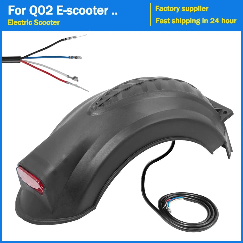 Parafanghi posteriori Kickscooter con accessori fanale posteriore per Q02 E-scooter Scooter elettrico da 10 pollici parte parafango per pneumatici a prova di schizzi