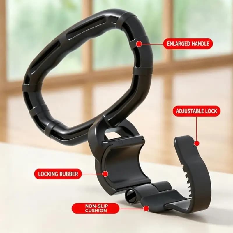 Y1UC Plate Holder Kettlebell Handle with Textured Hold, Strength Training Lock Structure, Weight Plate Kettlebell Grip Workout