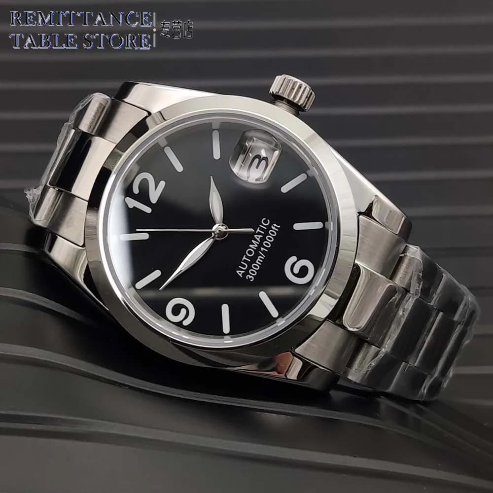 Elegant and refined men's watch, sapphire crystal, 36 mm waterproof case, Japanese movement NH35.