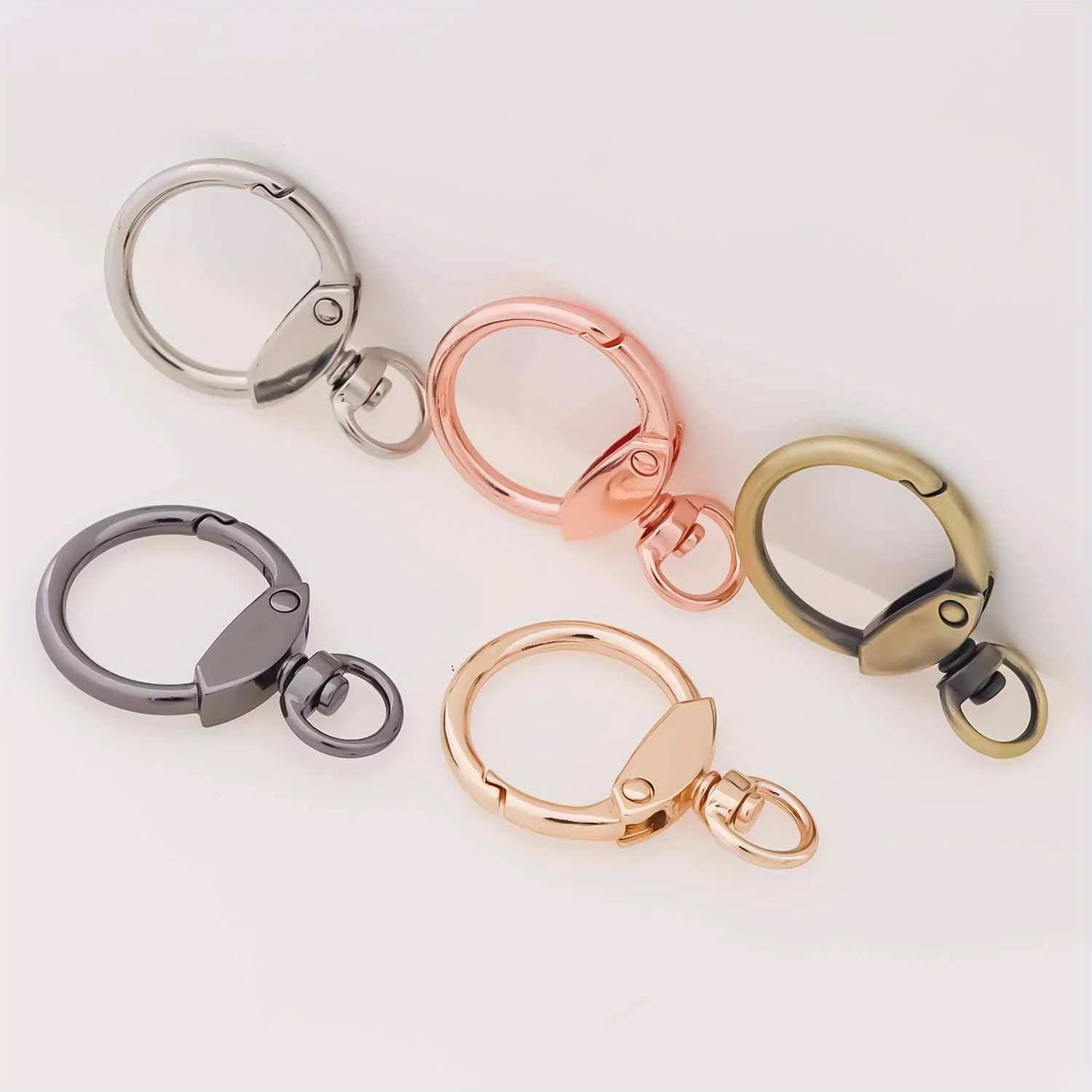5 pezzi girevole aragosta primavera apribile O Ring borsa in pelle cinturino fibbia risultati ciondolo portachiavi catena chiusura a scatto trigger