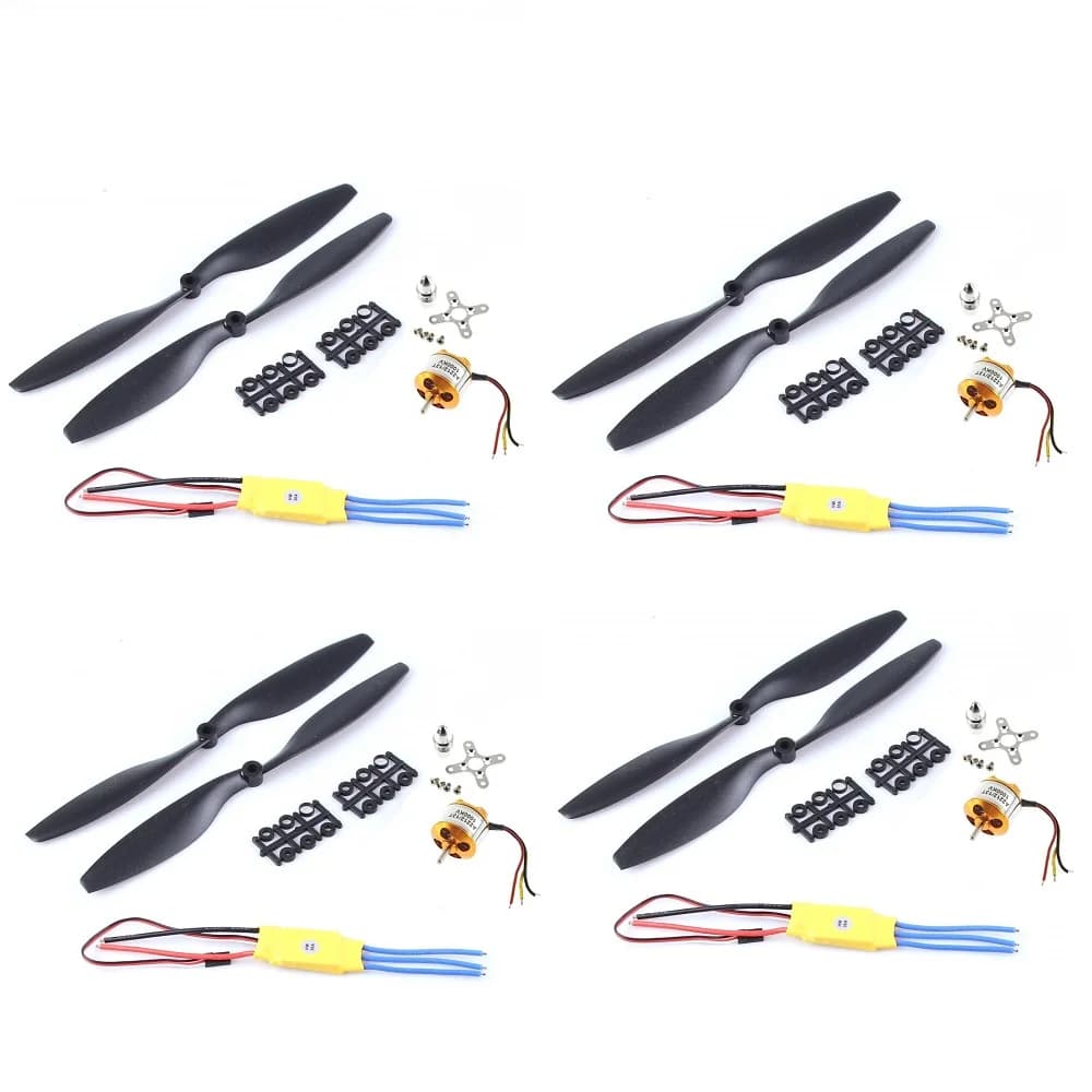 4 set/lotto A2212 1000KV 1400KV 2200KV Motore Brushless Outrunner + 30A ESC + 1045 Elica Quad-Rotore Set per RC Aerei Multicopter