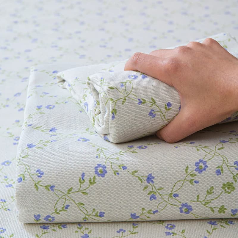 " 100% cotton thickened bed sheet with plant flowers, single and double king size bed linen in pure cotton, single bed linen for children"