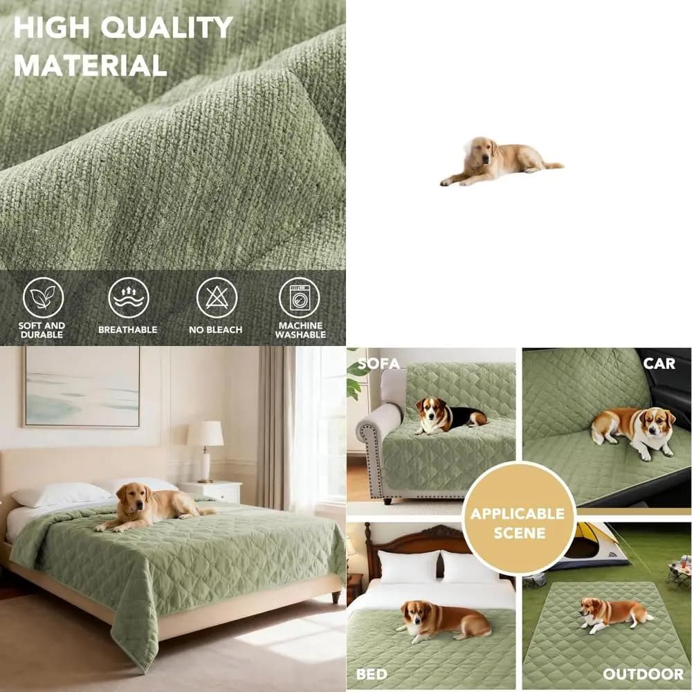 Bench cover suitable for pets, non-slip and washable, for sofas and beds, suitable for dogs, cats, children (52 x 82, Ten)