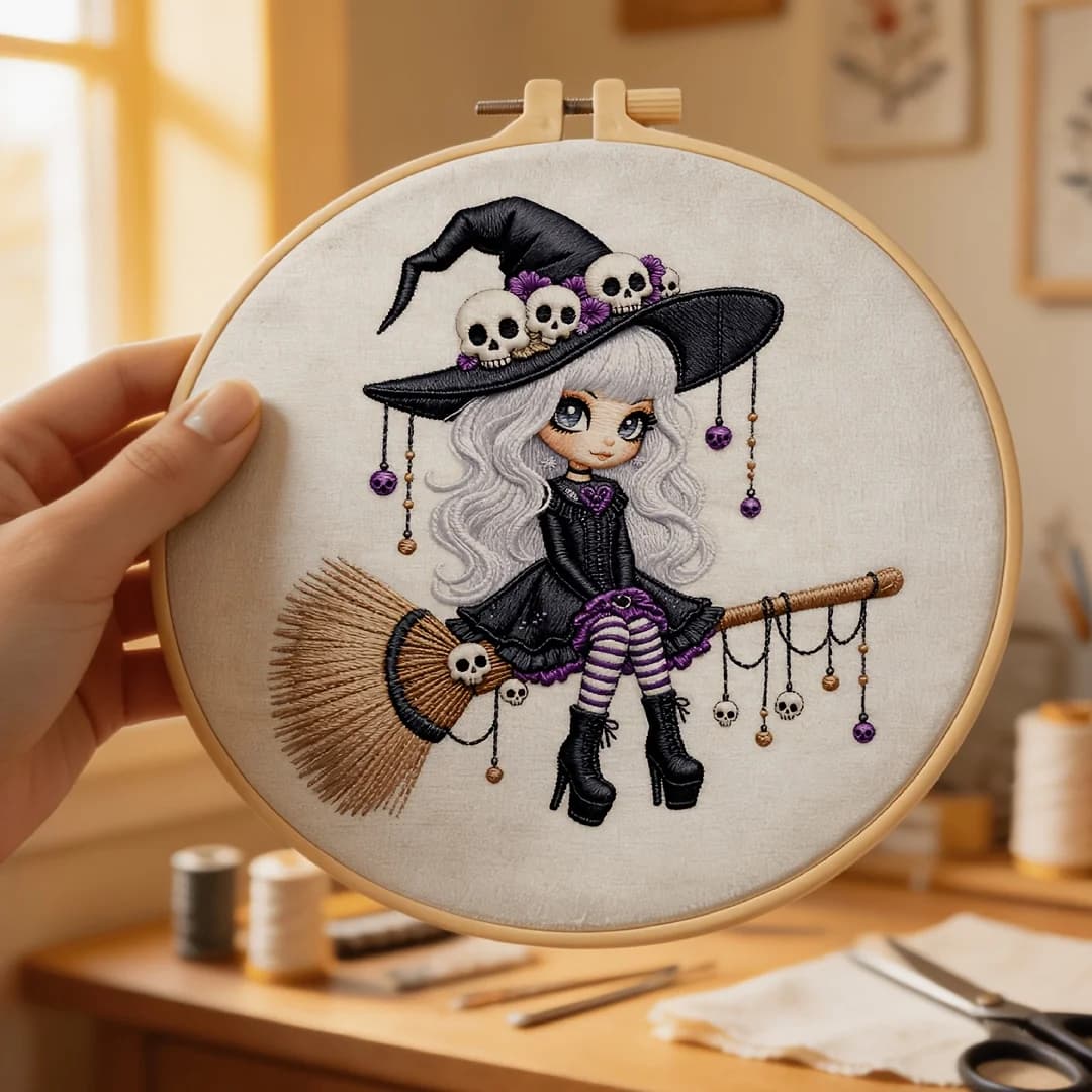 Beginner Friendly DIY Hand Embroidery Set Printed Pattern Fabric Thread Hoop Handcraft Project Kit For Adults Home Ornament