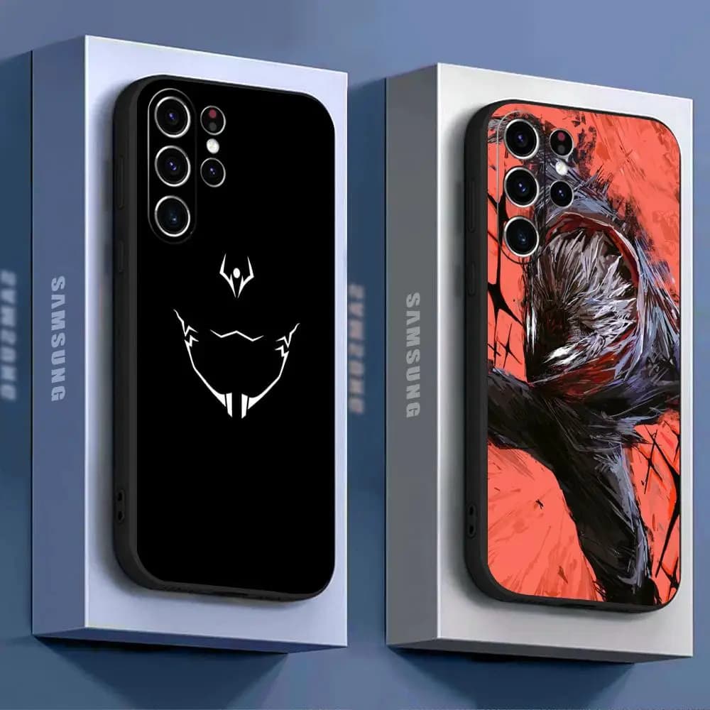 J-Jujutsues Sukuna cool Kaisen Phone Case For Samsung Galaxy S26 S25 S24 S23 S22 S21 S20 Plus Ultra Soft Black