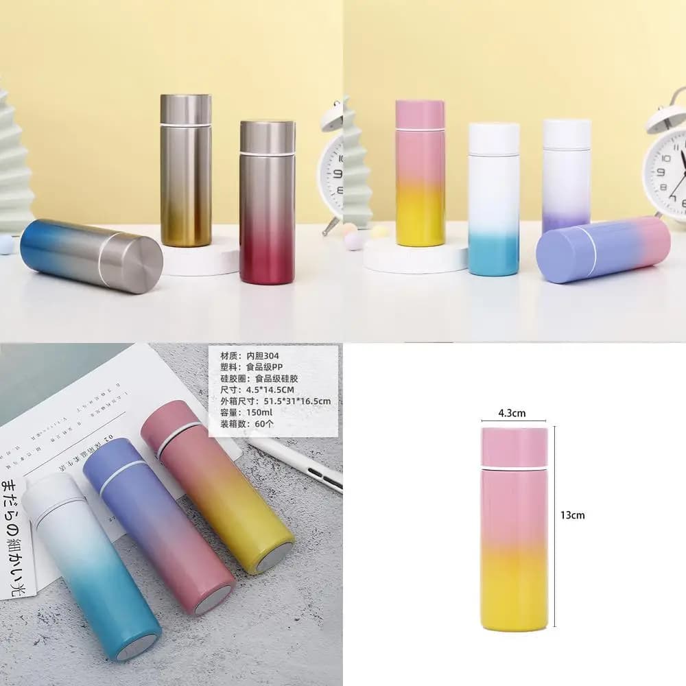 Tazza Isolata Creativa in Acciaio Inox 304 da 120ml, Mini Tazza Portatile da Tasca, Simpatica Bottiglia d'Acqua Regalo per Studenti