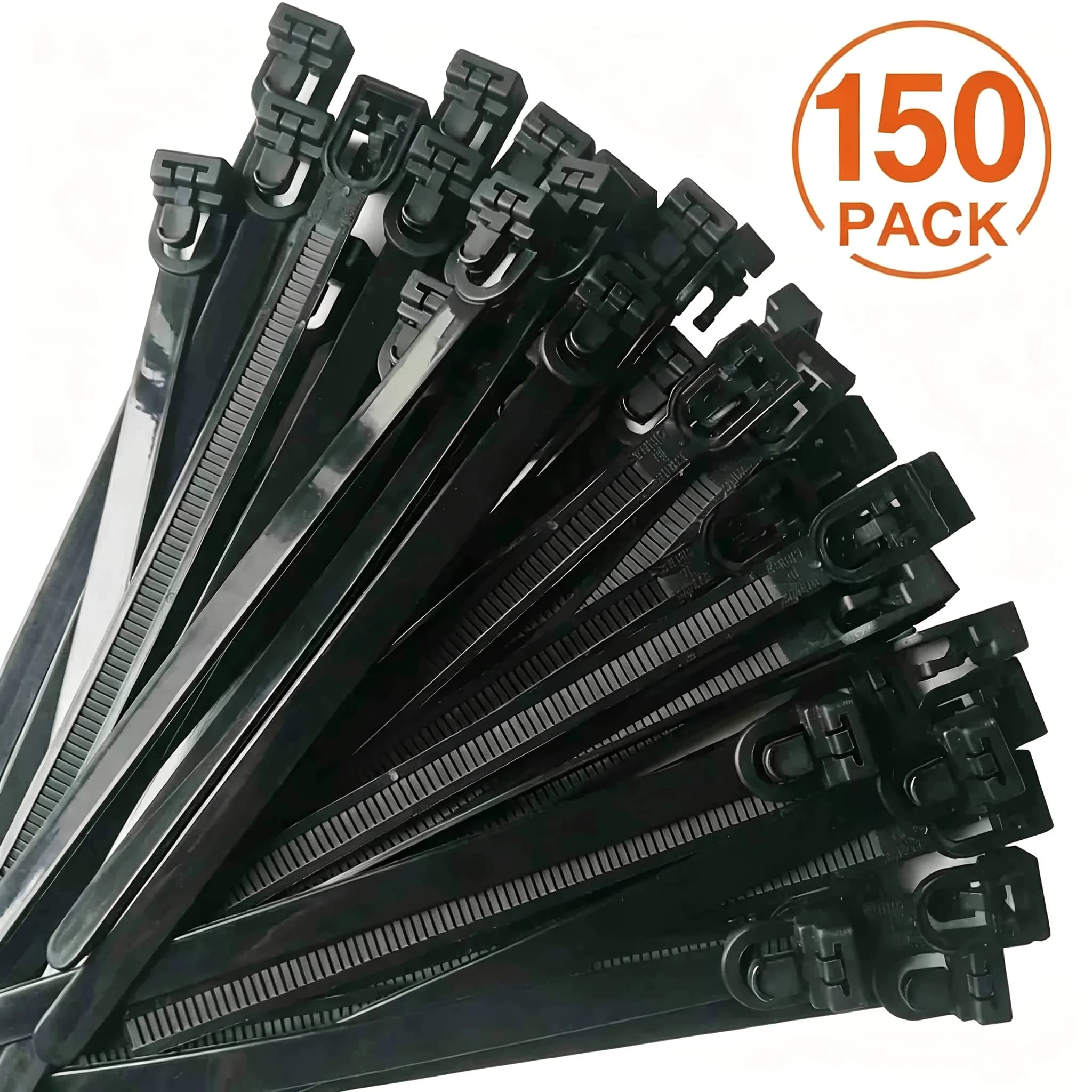 15pcs color cable ties 15cm reusable self-locking plastic cable ties for household wire storage, bundling and fixing cable ties