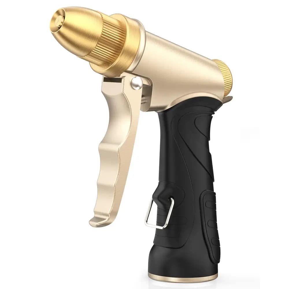 Garden pipe nozzle, Reinforced Metal Spray nozzle, High Pressure nozzle with Adjustable Yarn