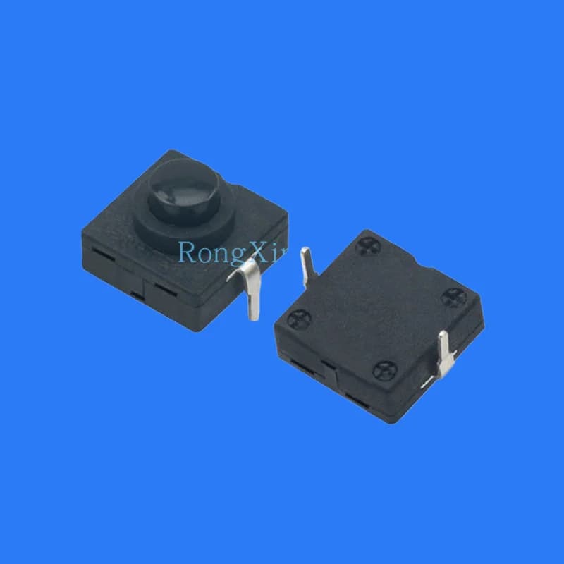 100 pz/ YT-CB1212-112D H;9.1 Interruttore a pulsante autobloccante a due pin per lampada da scrivania e torcia, con funzione on/off simmetrica