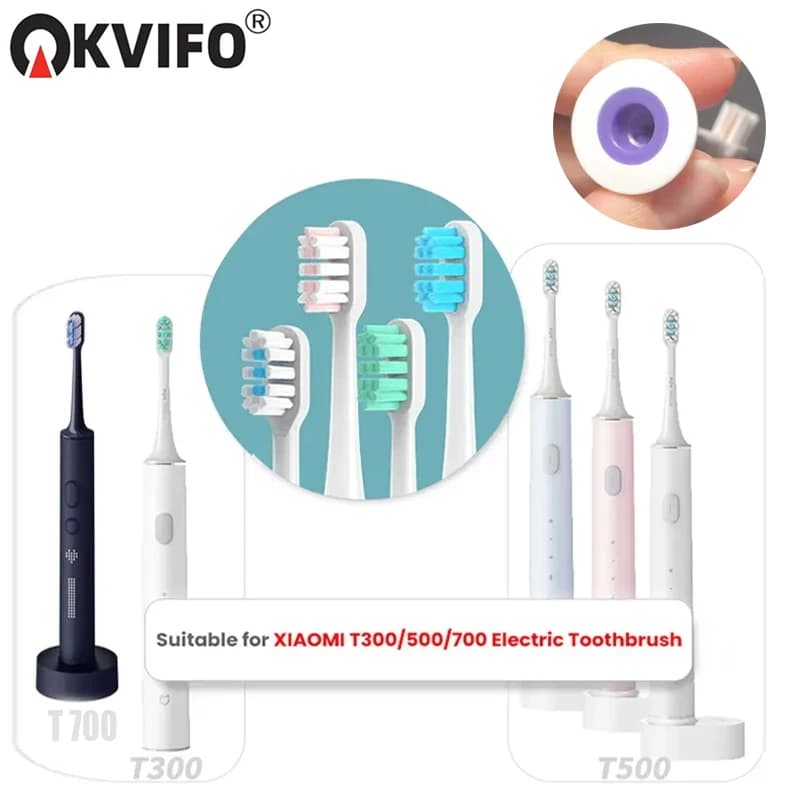 Testine di ricambio KVIFO per Xiaomi Mijia T300 T301 T500 T700 Testina per spazzolino elettrico sonico DuPont con setole morbide