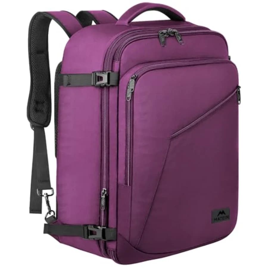 Zaino da Viaggio per Donne Espandibile Approvato per Voli, Zaino da Cabina Resistente all'Acqua, Valigia Leggera per Affari e Weekend