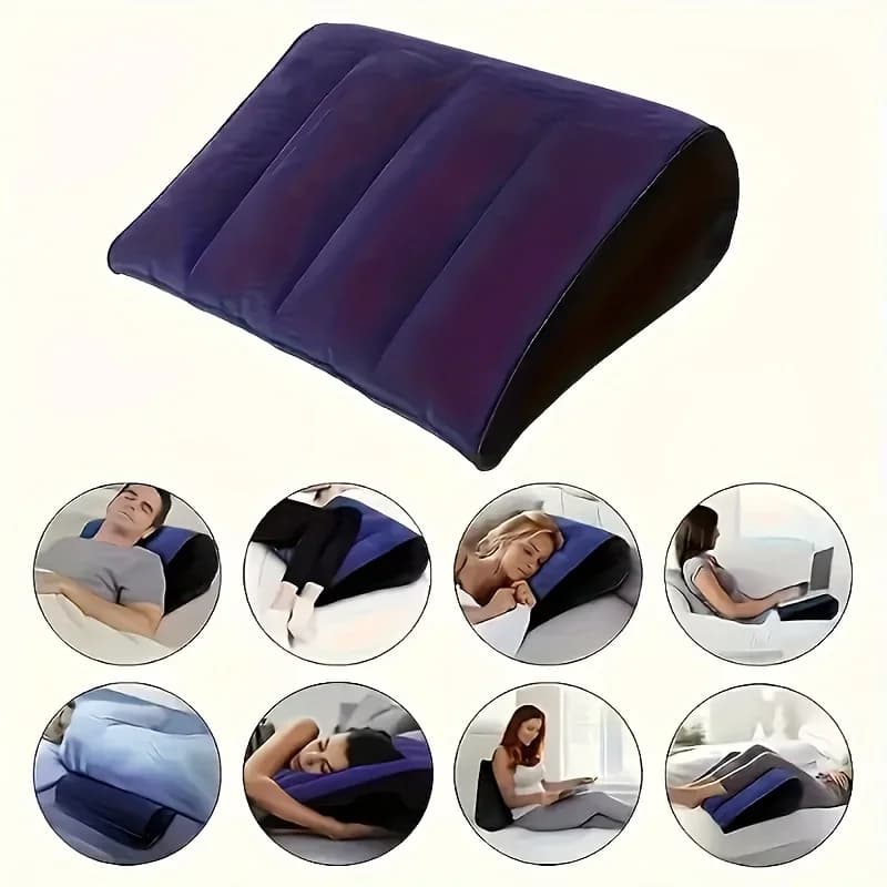 Cuscino Gonfiabile Confortevole per Casa e Campeggio, Poggiapiedi Gonfiabile da Viaggio, Massaggiatore per Piedi da Divano per Interni ed Esterni