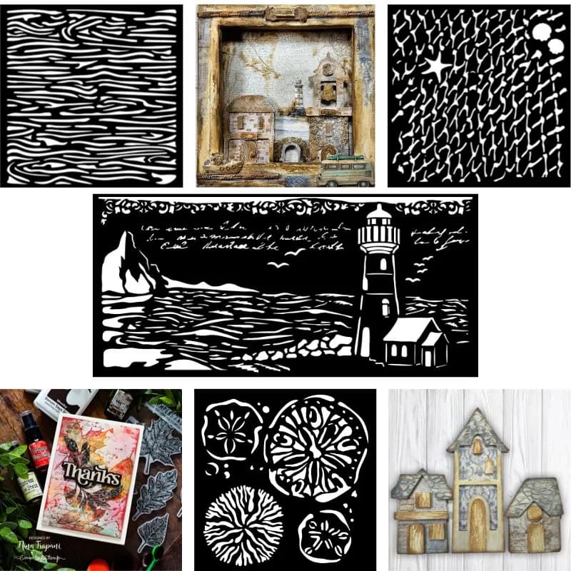 Sea Fish Sponges Crab Starfish Metal Stencil Cutting 2026 New DIY Die Molds Scrap Booking Paper Making Cuts Crafts Big Stencil