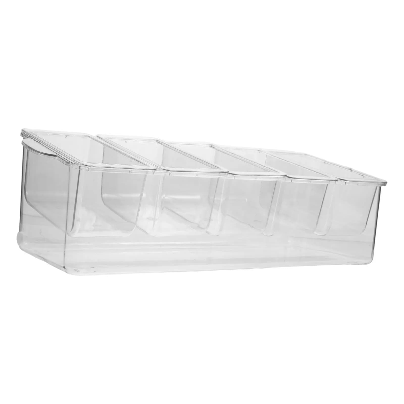 Set Portatile per Servire Insalata Refrigerata, Contenitore in Plastica per Alimenti con Scomparti Rimovibili, per Picnic, Feste e Uso Esterno