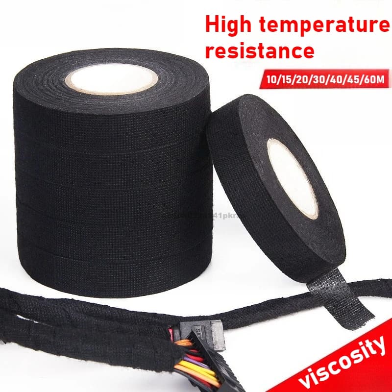 Nastro elettrico Fascio di cablaggio resistente al calore Isolamento impermeabile Cablaggio automatico Tessuto Avvolgimento di stoffa Organizzatore di cavi Nastri adesivi