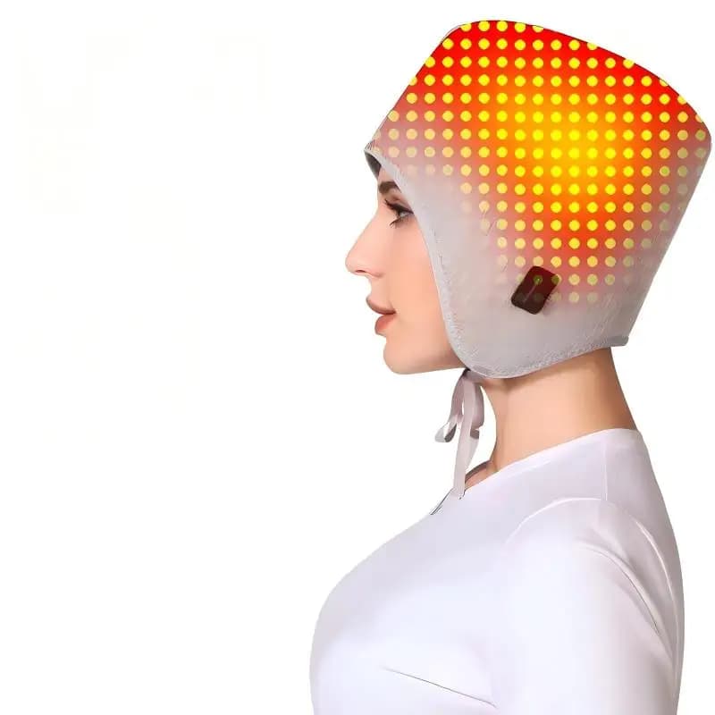 Terapia della luce rossa Cappello impacco caldo Avvolgente per la testa riscaldato per alleviare l'emicrania Berretto reumatico per alleviare il mal di testa Mantieni la testa calda Cappello