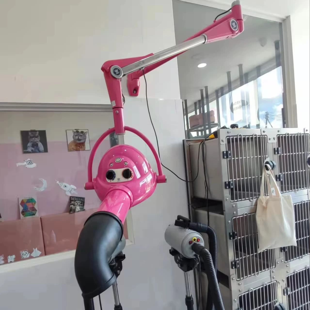 Asciugacapelli per Cani a Mani Libere, Nuovo Design, Asciugacapelli per Animali Domestici ad Alta Potenza, Asciugacapelli Sospeso per Gatti