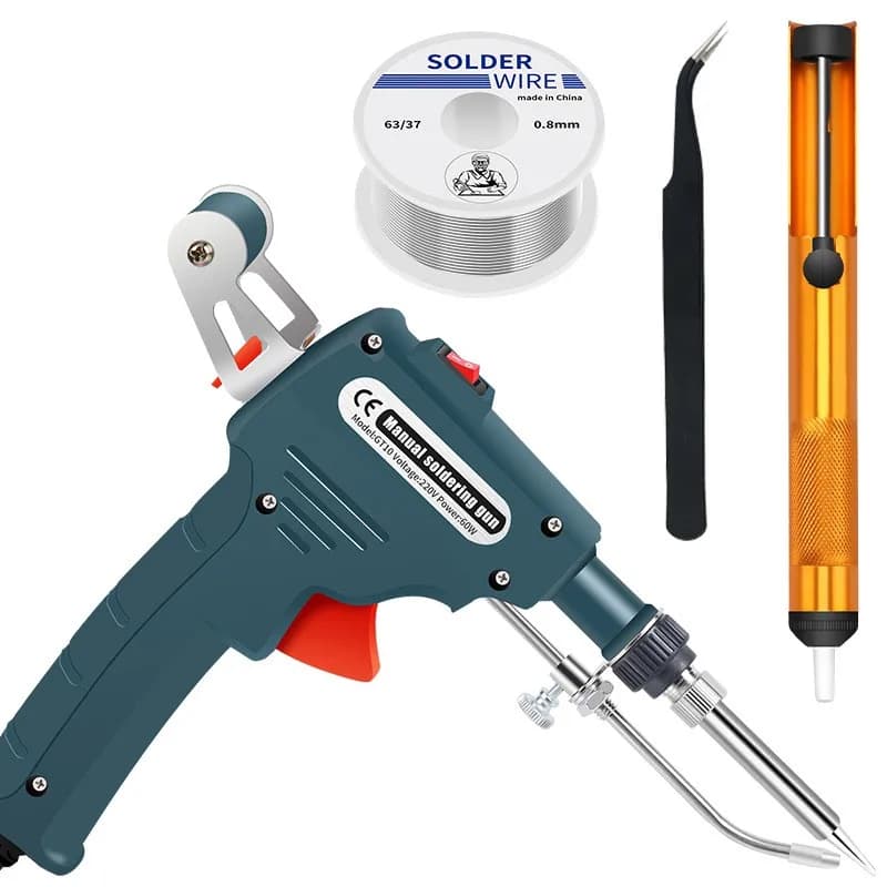 Saldatore elettrico 110 V/220 V 60 W Riscaldamento interno ed esterno tenuto in mano Invia automaticamente gli strumenti di riparazione della saldatura con pistola di stagno