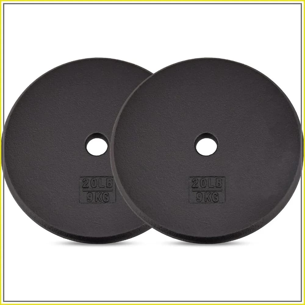 1-Inch Cast Iron Weight Plates, 5-50 LB, Strength Training, Single, Pair or Set of 4