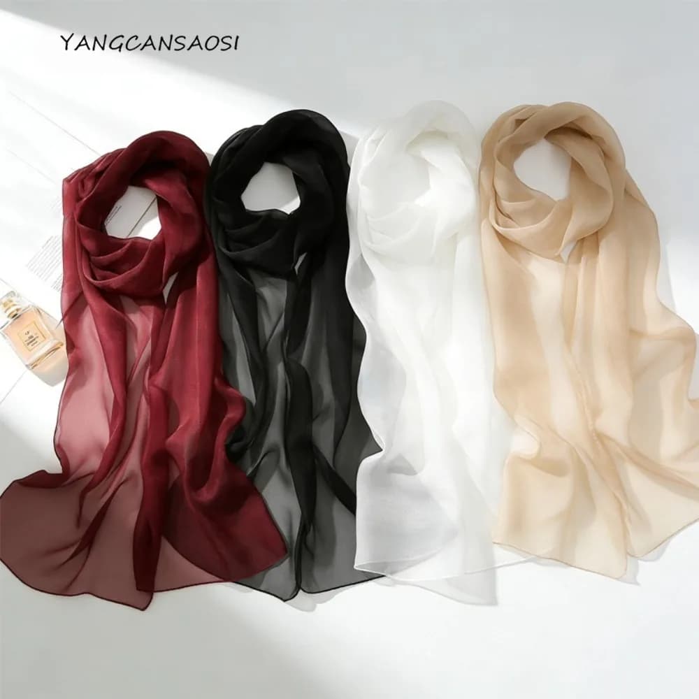 Abbigliamento moda casual da donna 100% seta di gelso naturale Elegante e versatile Pendolarismo Decorazione quotidiana Sciarpa Scialle