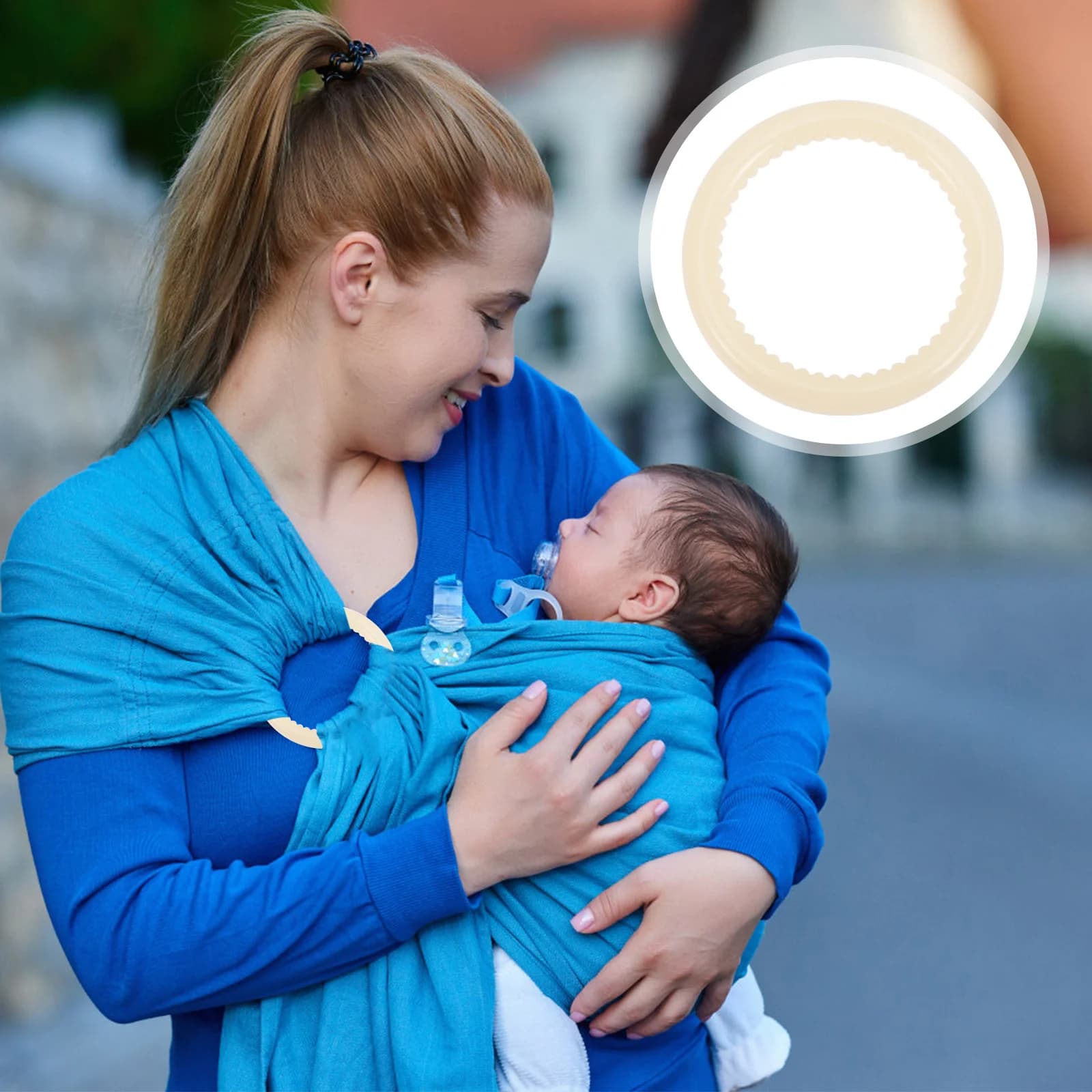4 pezzi anello per marsupio per imbracatura clip per avvolgere il bambino chiusura sicura per cinghia per marsupio per neonato accessori per imbracatura per neonato leggero portatile