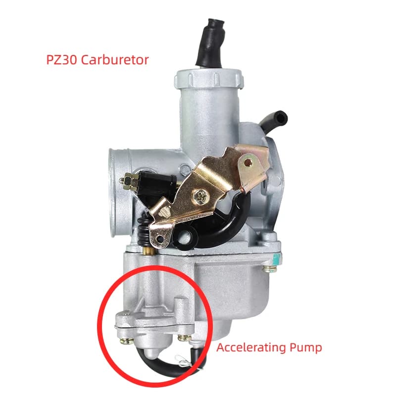 Motorcycles Carburetor PZ30 30mm Carburetor Power Jet Accelerating Pump for 200cc 250cc Motocross Pit Dirt Bike ATV
