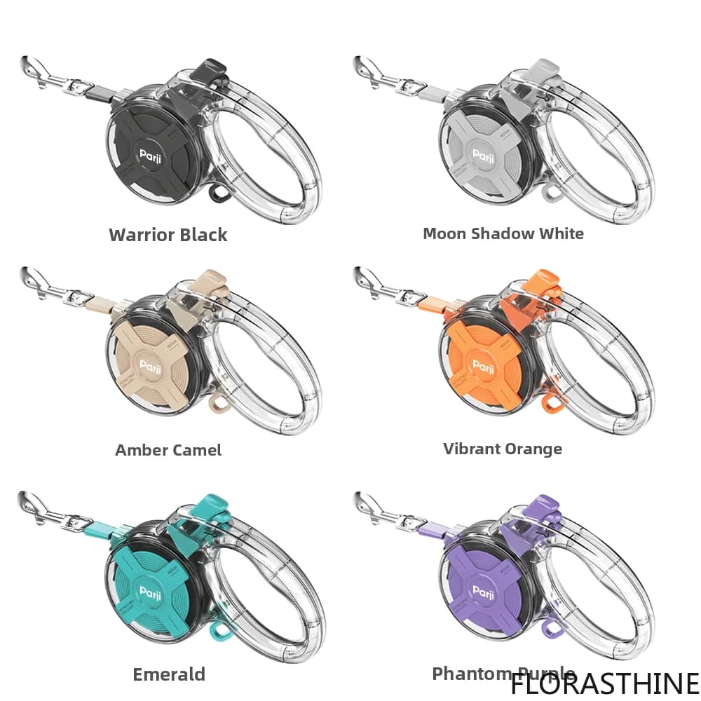 Parji Auatic Retractable Lea Dog Walking Rope Pet Chain Small to Medium Dogs Jelly Series Material Durable