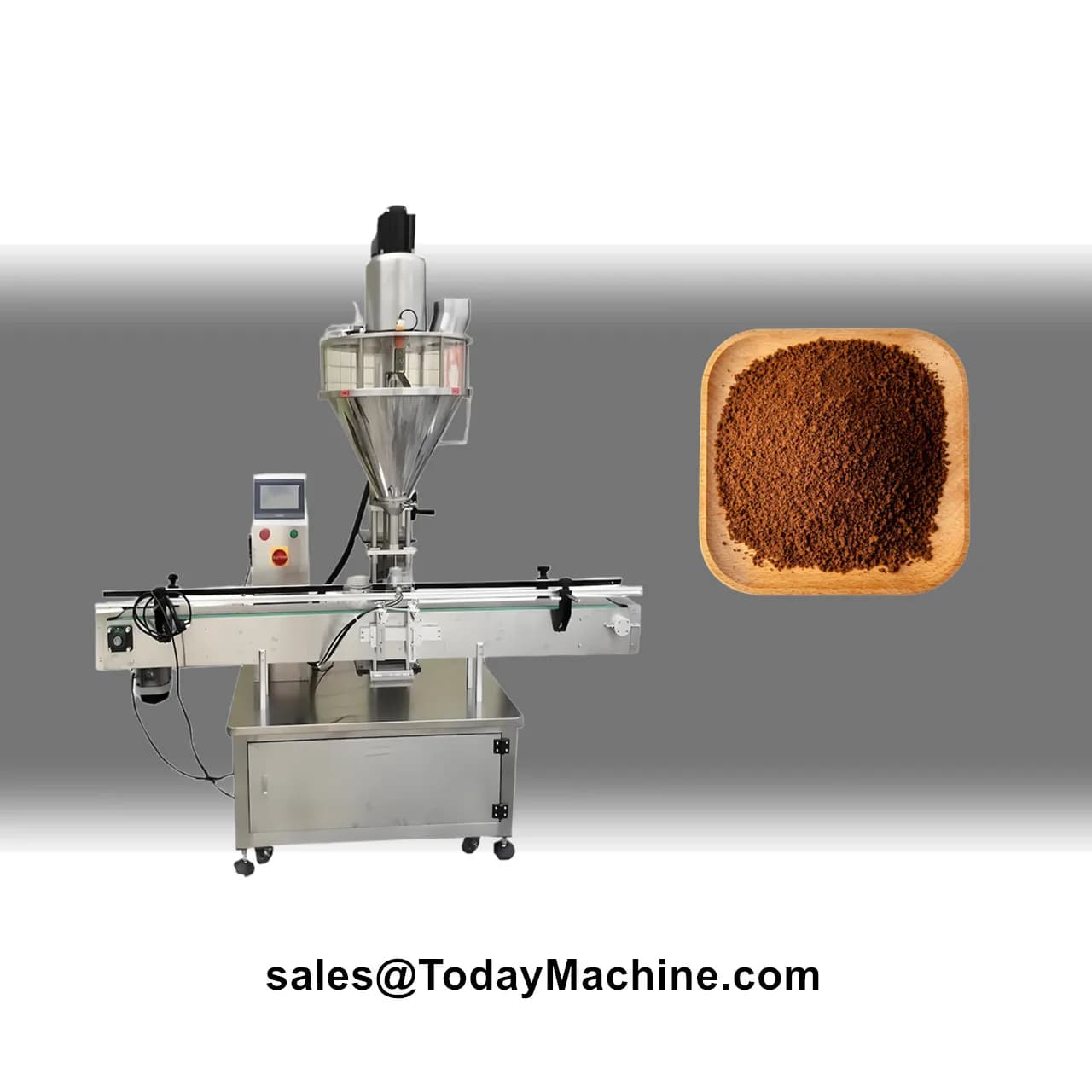 Automatic Machine for Filling, Tapping and Packing of Powders (Borotalco, Protein, Spices) in Bottles and Jars