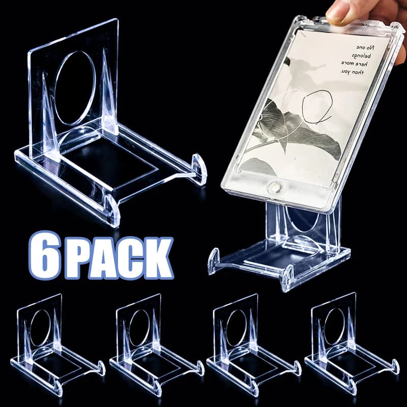 6/1 pezzi espositore acrilico regolabile mini targa cornici per foto supporto decorativo supporto rack cavalletti trasparenti decorazioni per la casa
