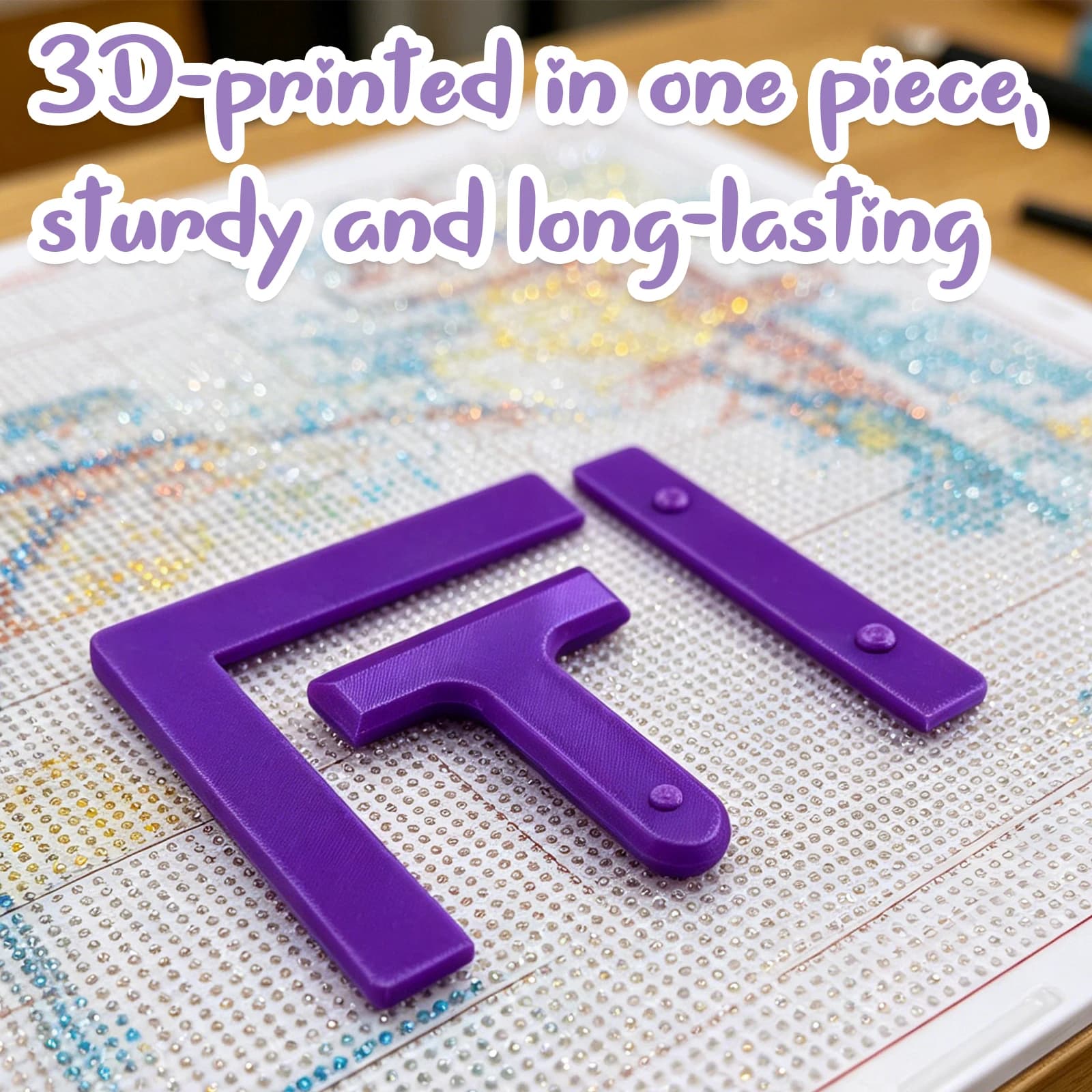 Set di 3 Strumenti per Allineamento Diamond Painting, Righello per Allineamento Diamond Painting Adatto per Appassionati di Artigianato e Principianti