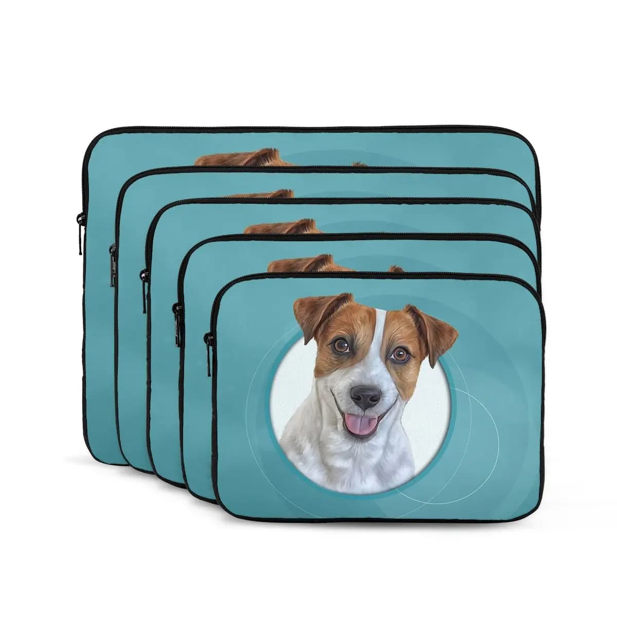 Dog Jack Russell Terrier Disegno, Illustrazione Divertente Dog Notebook Borsa per laptop Custodia per MacBook Air Pro Tablet Custodia antiurto
