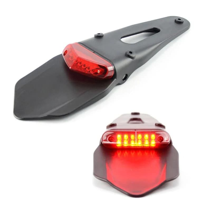 Per Dirt Bike Moto Parafango posteriore Freno Stop Fanale posteriore Motocross Enduro Parafanghi Fanale posteriore a LED