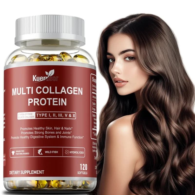 Multi Collagen Protein Capsules - Radiant Skin, Promotes Collagen Synthesis, Strong Nails, Supports Bones and Joints Health