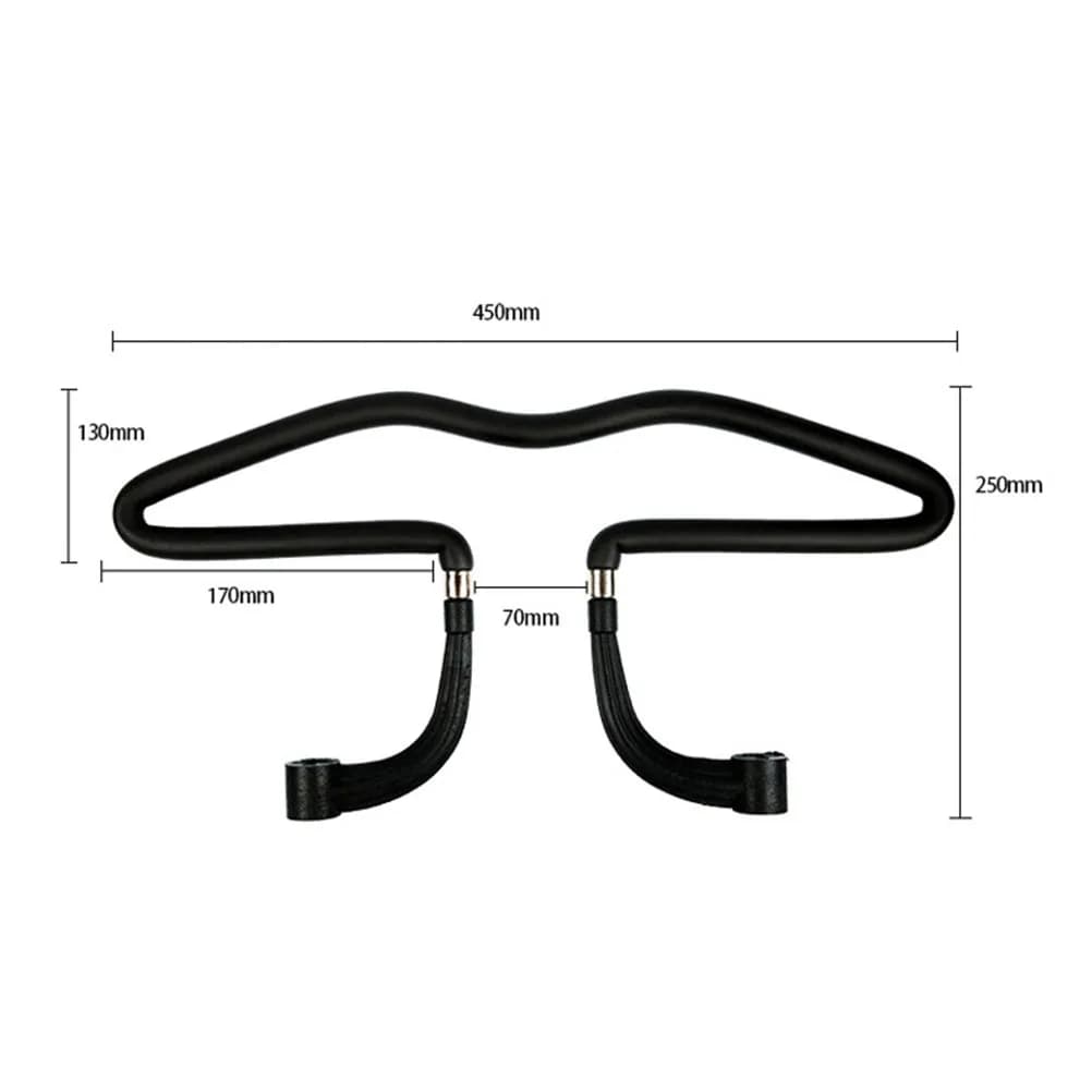 Black auto headrest hook, diameter 1 cm, car seat clothes holder, for jackets, coats, clothes, scarves, without folds