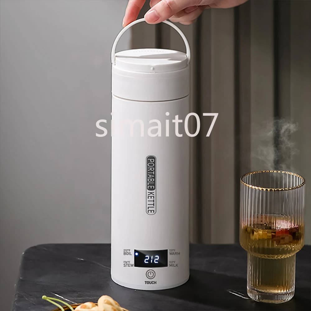 Bollitore elettrico da viaggio Mini bollitore portatile, piccola caldaia ad acqua calda con 4 impostazioni di temperatura, acqua bollente veloce