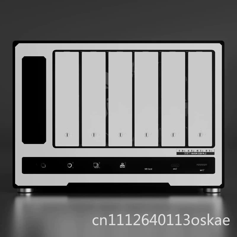 TAD6S4N10G N100 High Speed M.2 Dual 10Gbps Mechanical Solid State Hybrid Storage Gaming NAS with All Aluminum Case