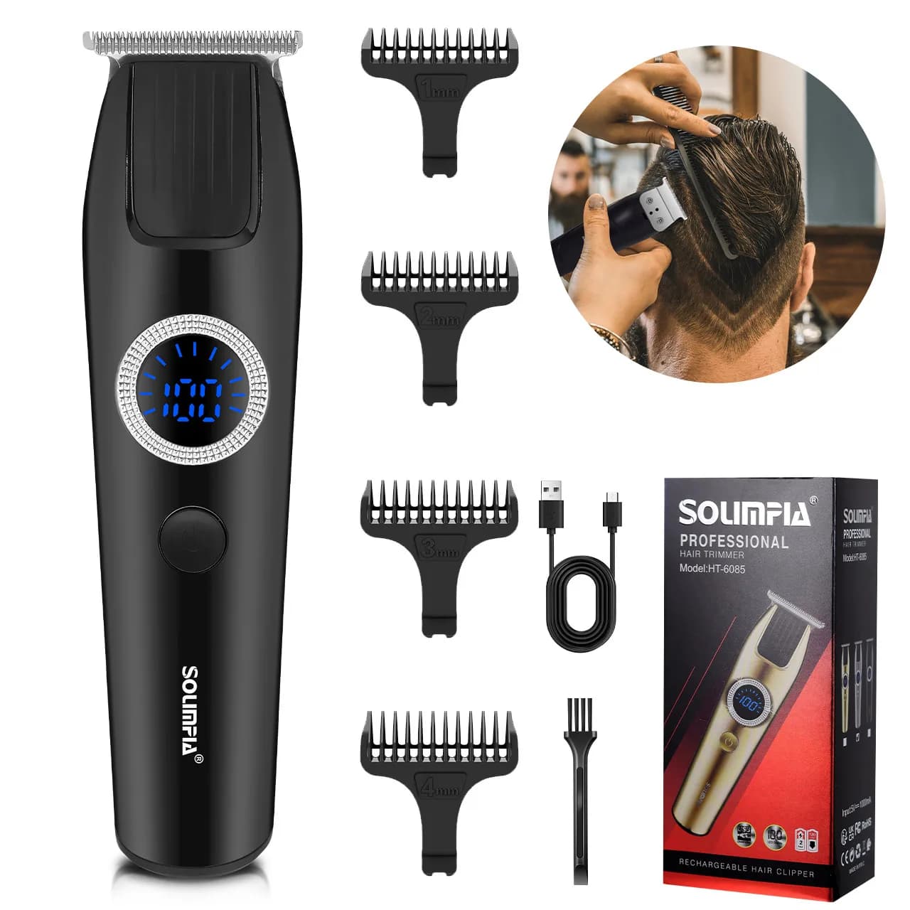 Professional Haircut for Men Haircuts Wireless Shaving Kit for Rechargeable Toiletry USB Machine for Cutting Electric Hair 120min