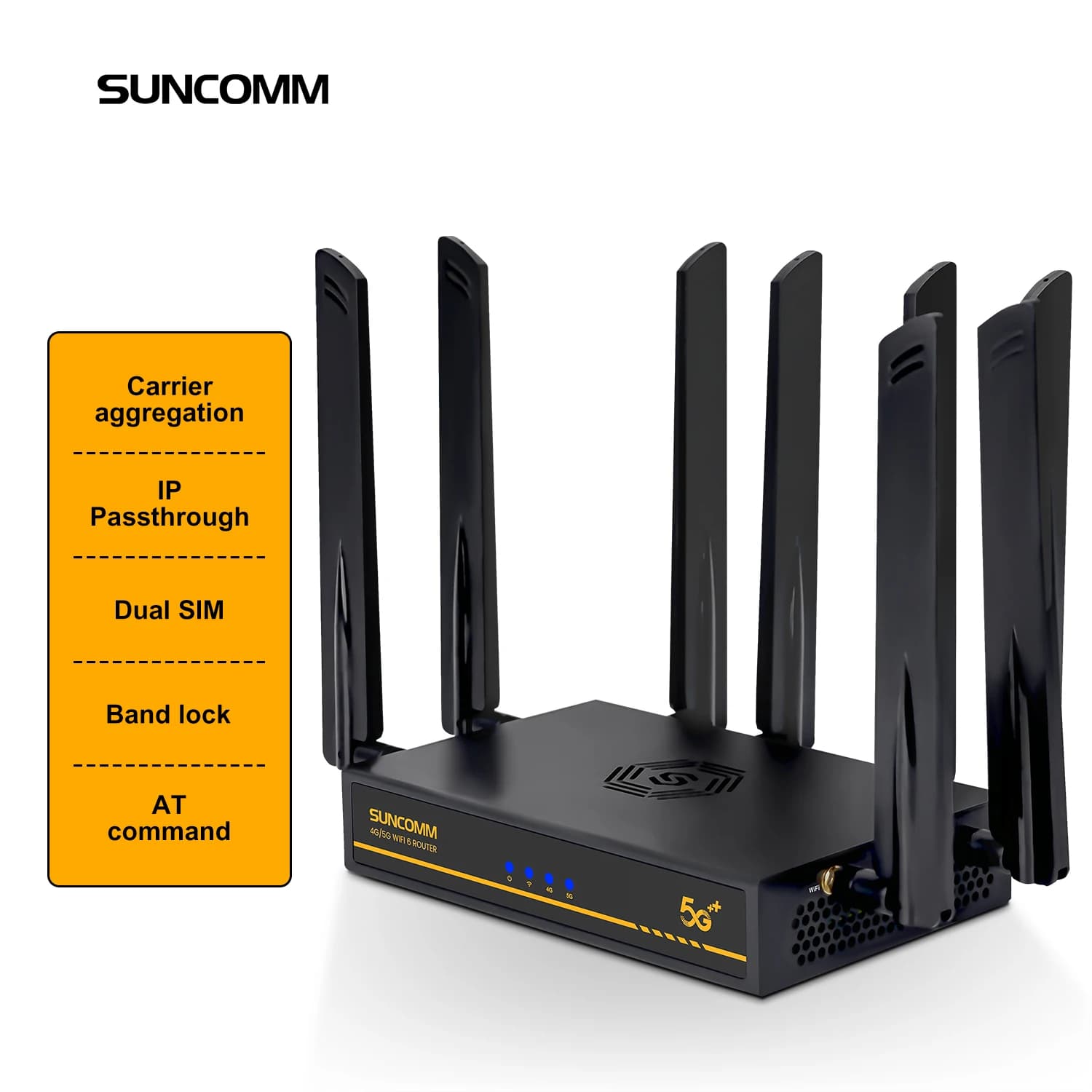 SUNCOMM O8 IMEI Modifica Blocco Banda Router Wifi 5G AX3000 Cat19 Antenna Esterna Mesh WiFi6 Dual Band 5G LTE CPE con Slot per Scheda Sim