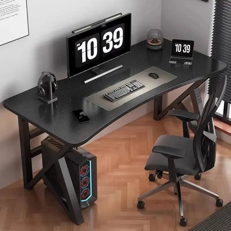 Scrivania Minimalista di Lusso, Gadget per Ufficio, Scrivania in Legno per Casa e Ufficio, Mobili Trendy per Computer e Gaming