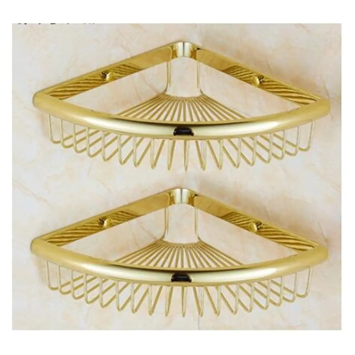 Set di Accessori Bagno Dorati: Portasciugamani, Portarotolo, Porta Scopino, Gancio, Mensola Angolare, Personalizzabile