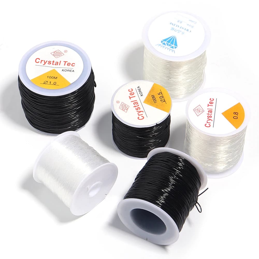 0.4/0.5/0.6/0.7/0.8/1/1.2/1.5mm Elastic Crystal Line Jewelry Cord Beading String Stretchy Thread Cords For DIY Jewelry Making