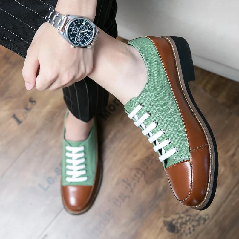 Leather Premium Casual Luxury Brand Oxford Shoes Leather Shoes Men Casual Lace Up Loafers High Quality Low Heel Platform Shoes