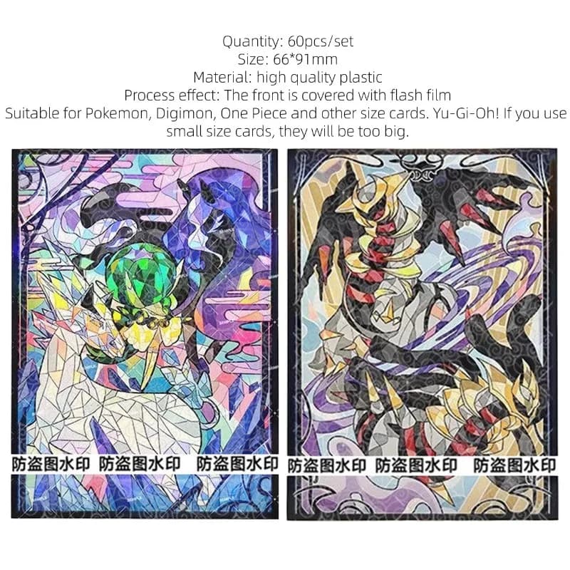 Ptcg Spectrier Glastrier Porta Carte da Gioco in Vetro con Effetto Laser DIY, Custodia Protettiva per Carte da Collezione Eternatus