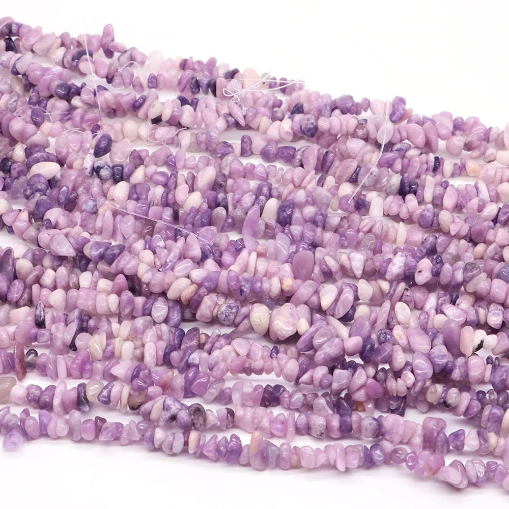5-8mm Naturale Irregolare Lilla Lepidolite Perline di Pietra Ghia Chip Branelli Allentati Del Distanziatore per la Produzione di Gioielli Collana Bracciale FAI DA TE