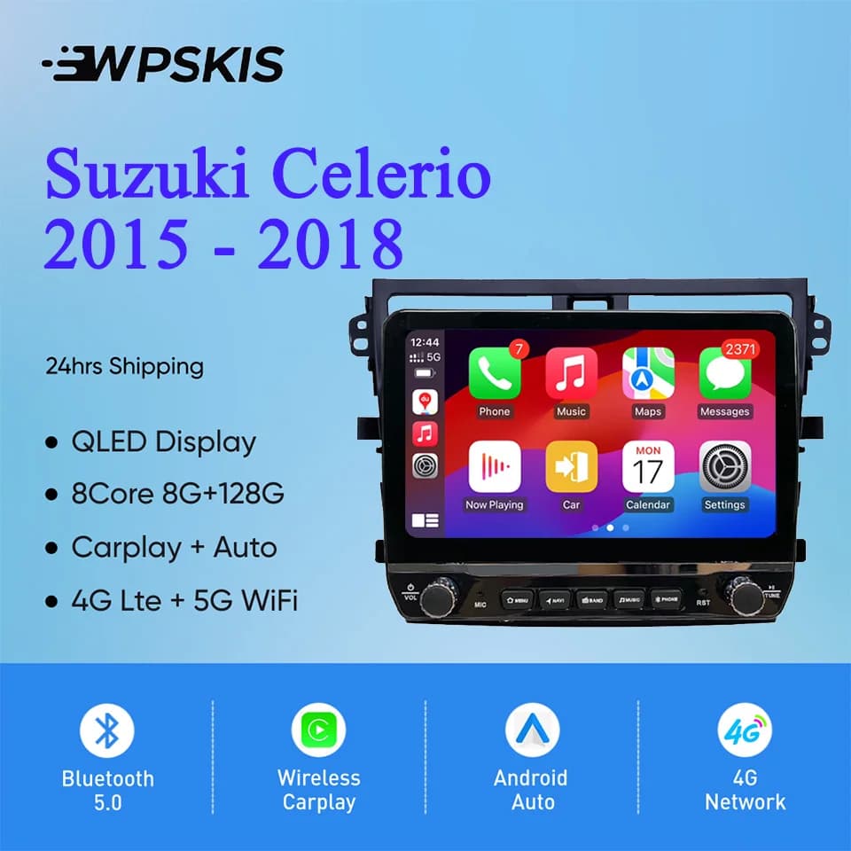 2Din Android 14 Autoradio Tavoletta Multimediale Per Suzuki Celerio 2015 - 2018 GPS DVD Video Lettore Musicale Auto sistemi intelligenti