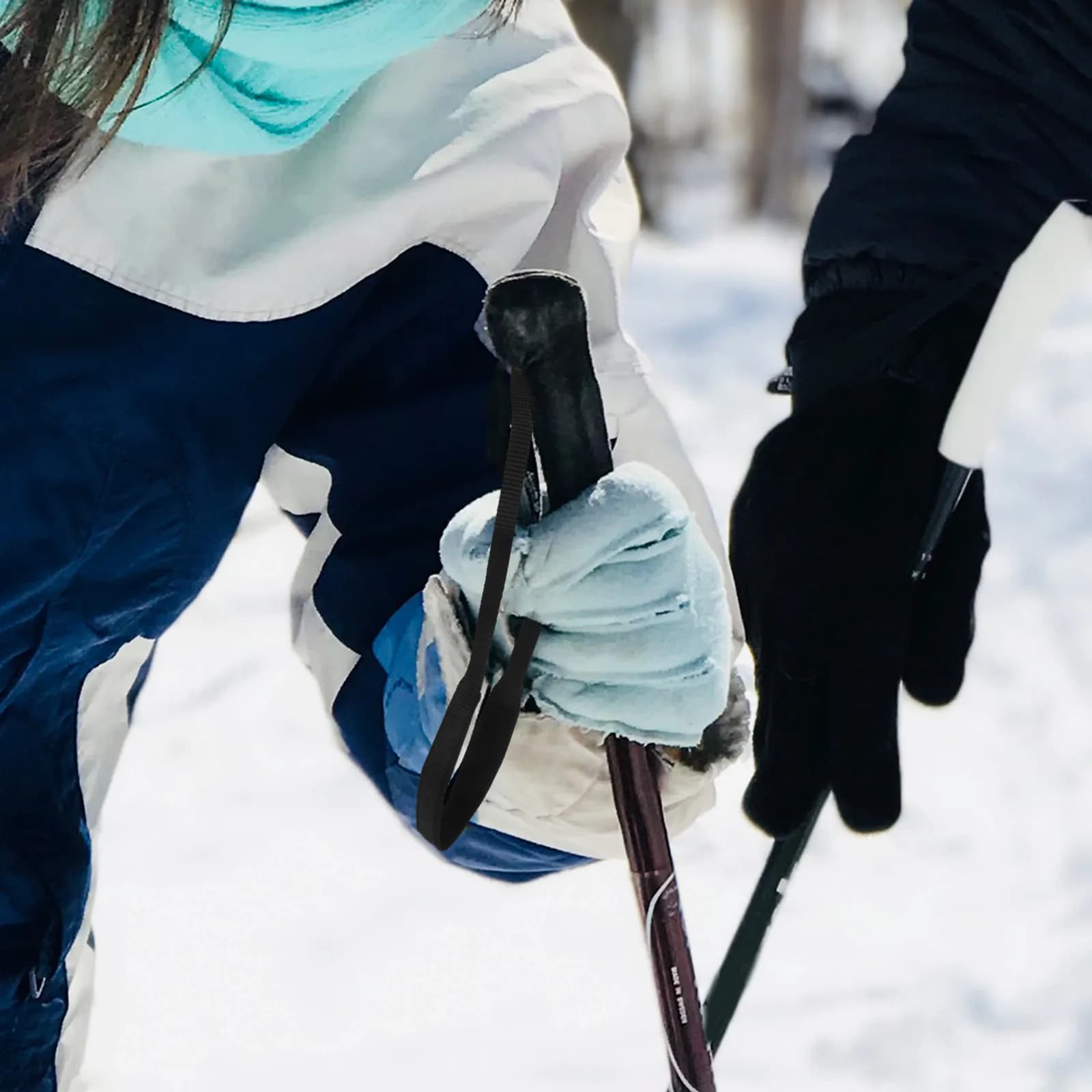 Cinturino per Bastoncini da Sci Regolabile, Morbido e Confortevole, Fascia Protettiva per Polso, Banda di Fissaggio per Bastoncini da Trekking, Attrezzatura Sportiva per Esterni