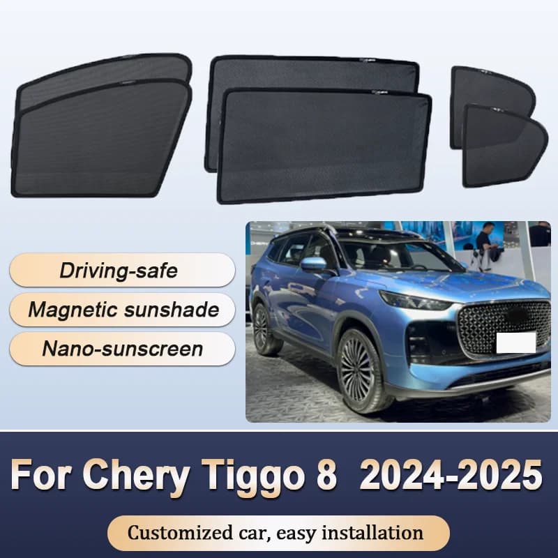 Sun Shades For Chery Tiggo 8 Pro Max 2024 2025 Sunshades Magnetic Privacy Protection Visor Curtains Windows Auto Accessories