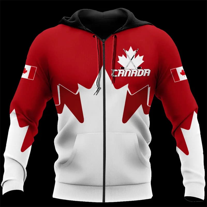Canada 3d All Over Printed Maple Leaf Generation Zipped Hoodies Mens Womens Fashion Street Sweatshirts Pullover New Y2k Clothes