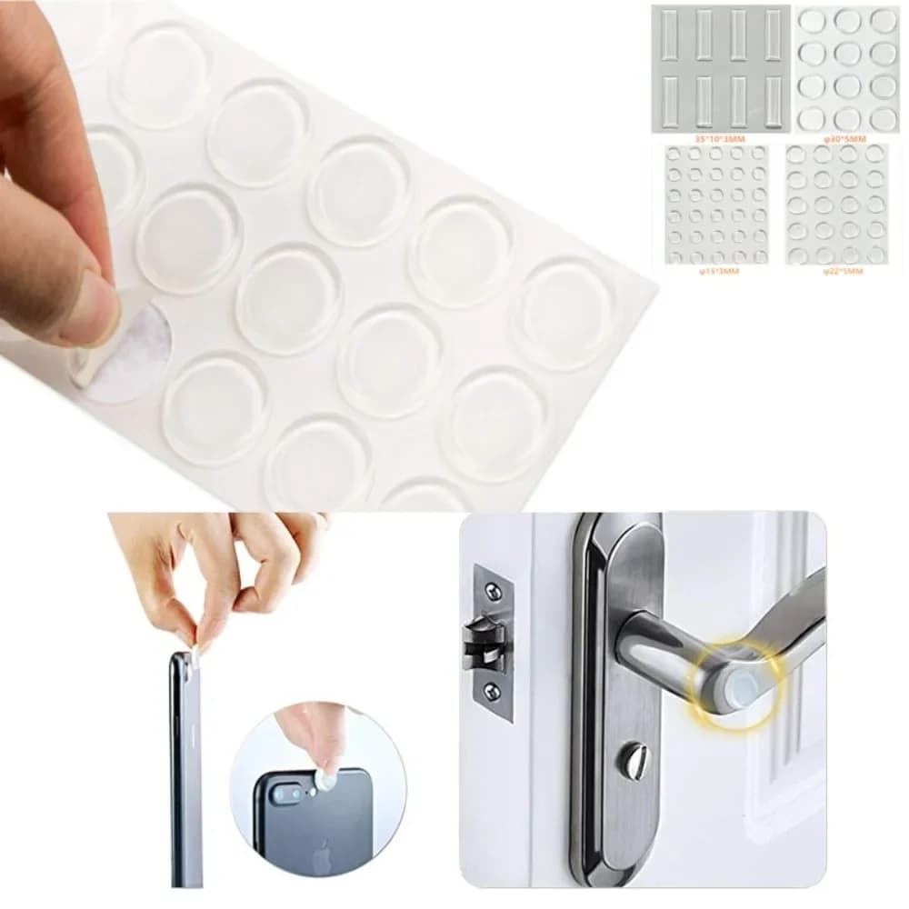 Striscia Anti-collisione in Silicone trasparente fermaporta autoadesivo paraurti per armadietto protezione da parete cuscinetti tampone per mobili